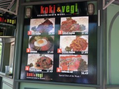 Koki & Vegi menu