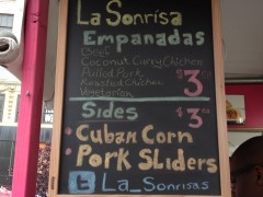 La Sonrisa menu