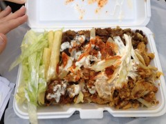 City Halal Cart Lamb and Chicken over rice