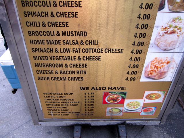 Around For Eighteen Years Baked Potato King Unfazed By Sandy Baked Potato King Menu Midtown Lunch